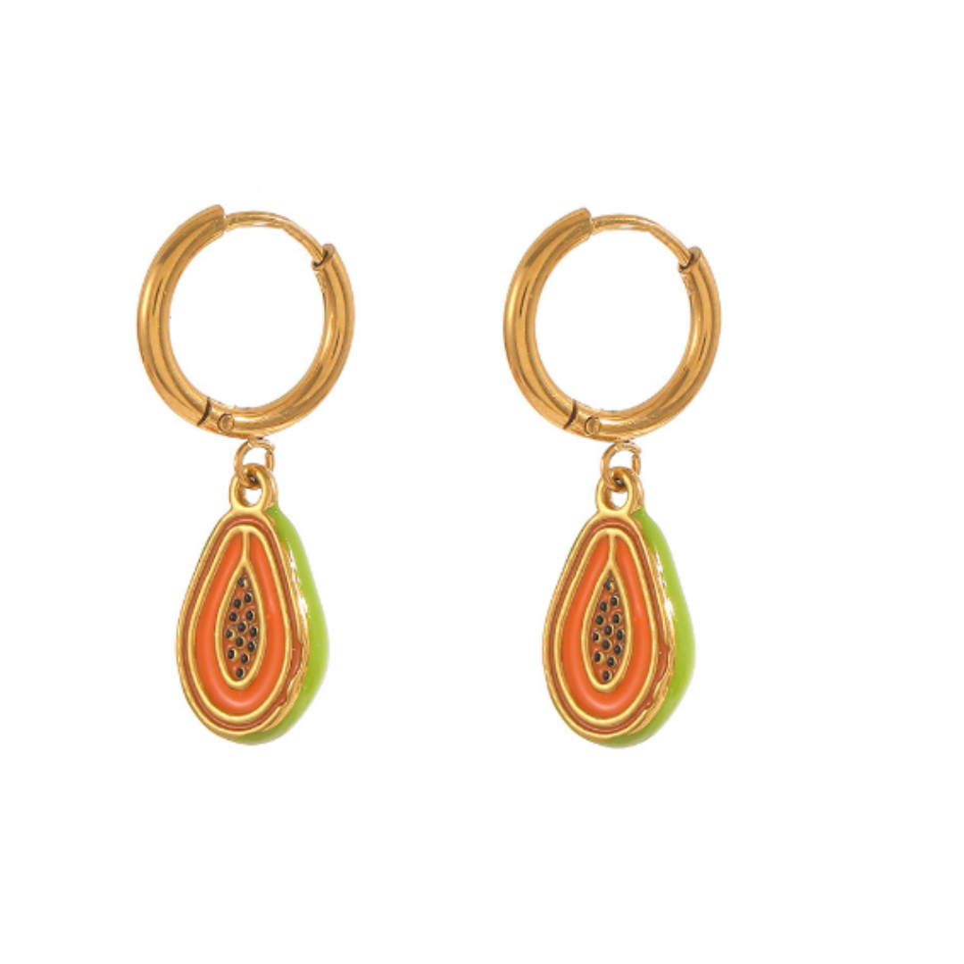 Pendientes Papayas Tropicalws