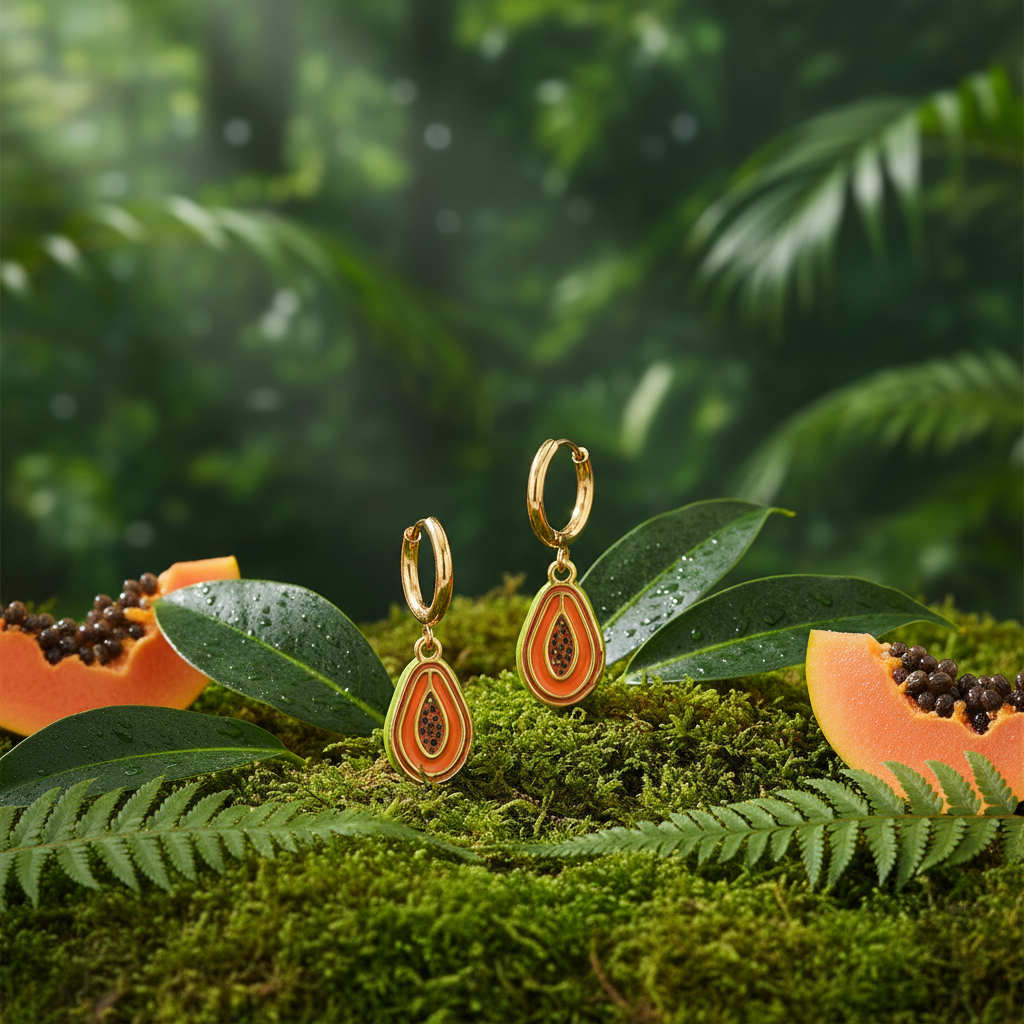 Pendientes Papayas Tropicalws