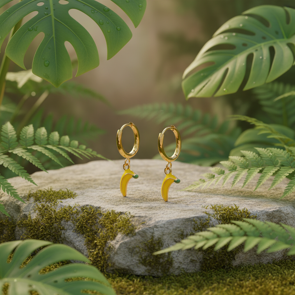 Pendientes Plátanos Tropicales