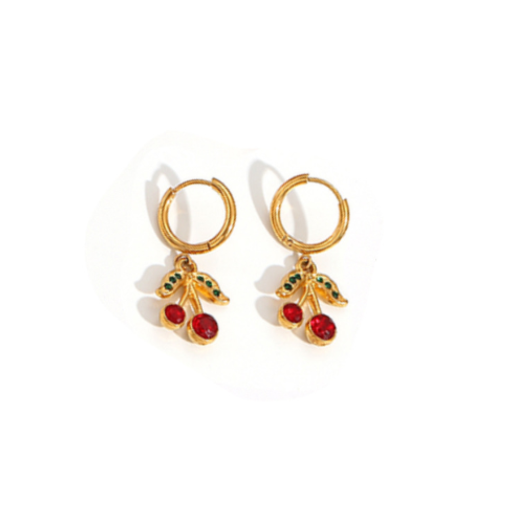 Pendientes Cerezas Brillantes