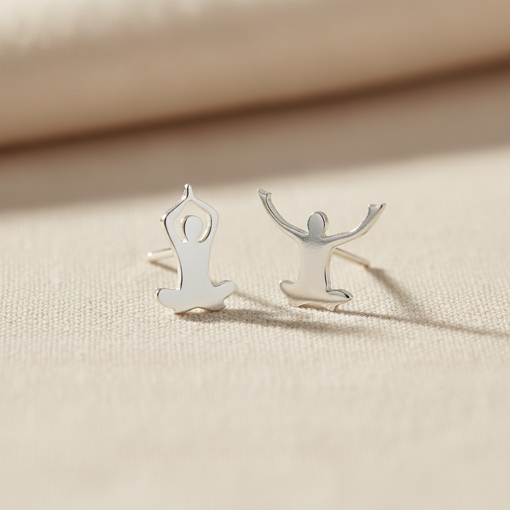 Pendientes Yoga (Plateado)