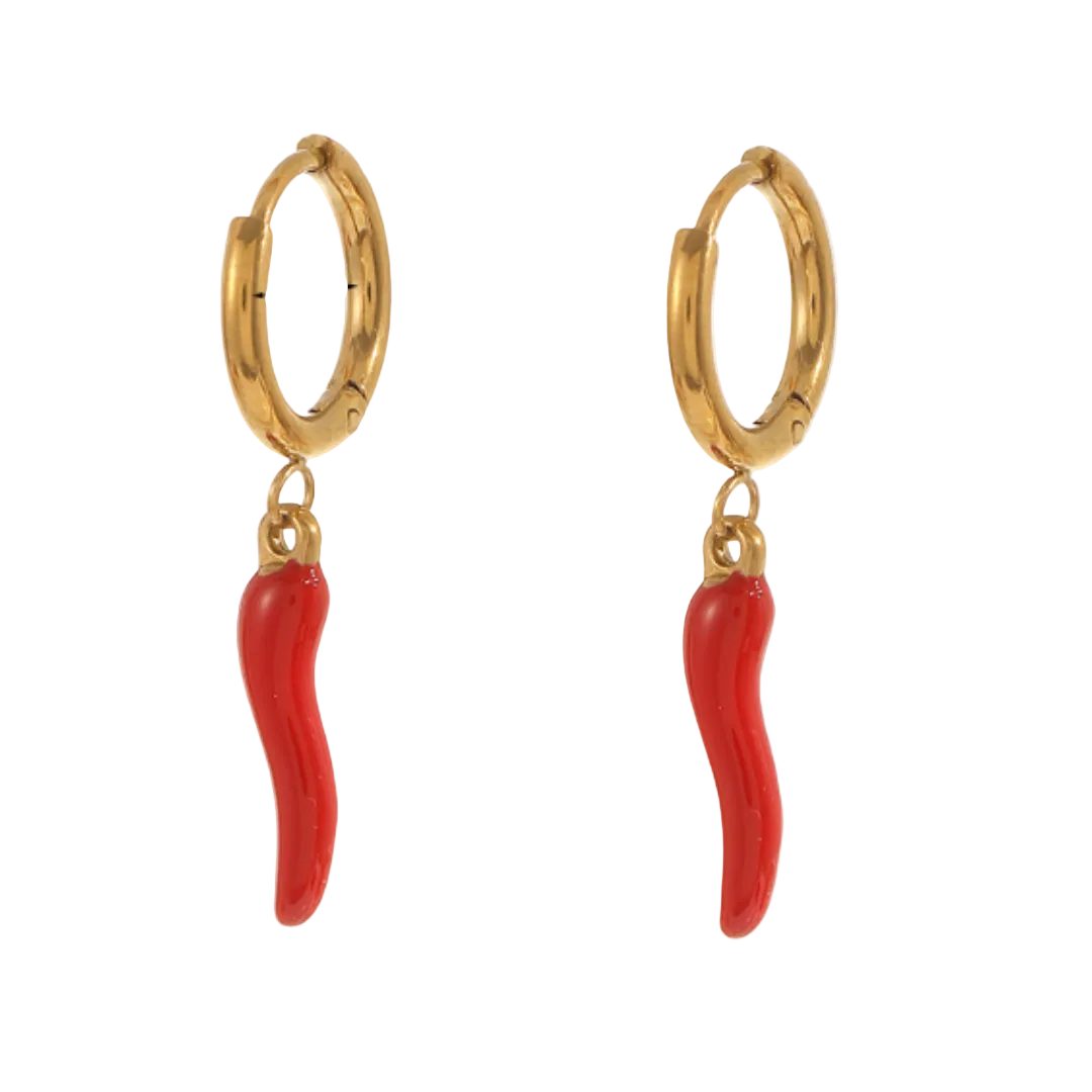 Pendientes Chili Rojo