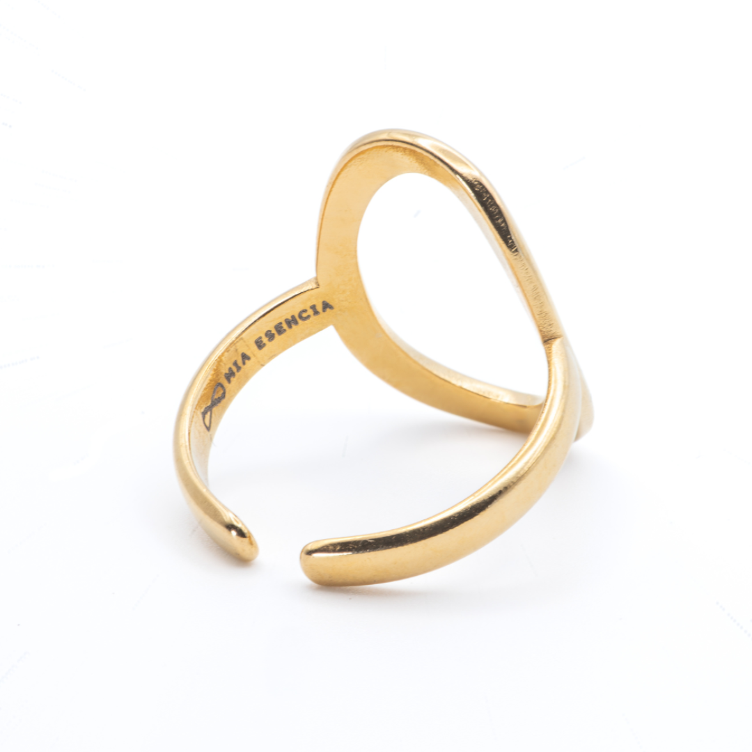 Anillo Flujo Dorado