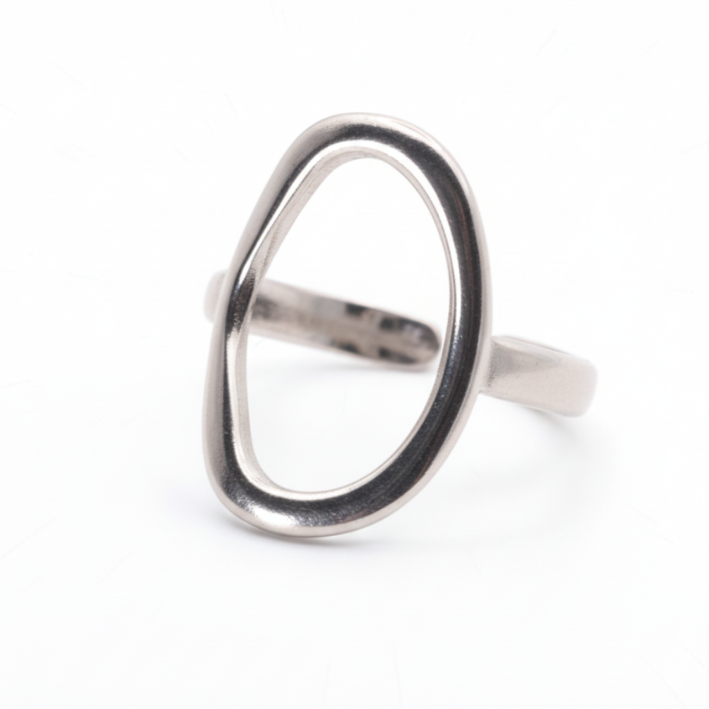 Anillo Flujo Plateado