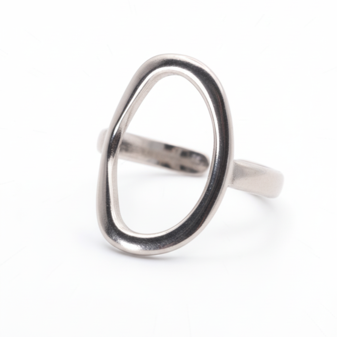 Anillo Flujo Plateado