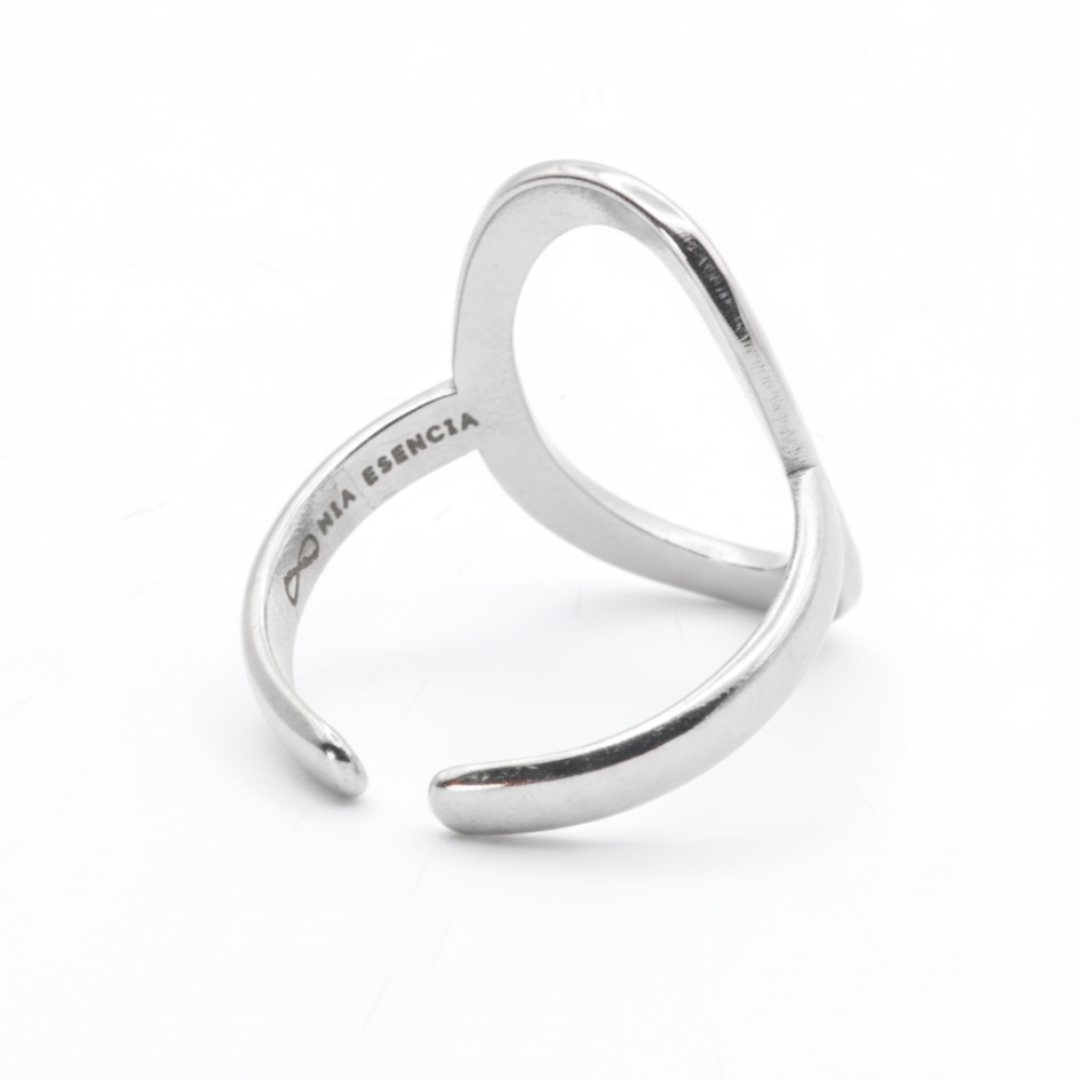Anillo Flujo Plateado