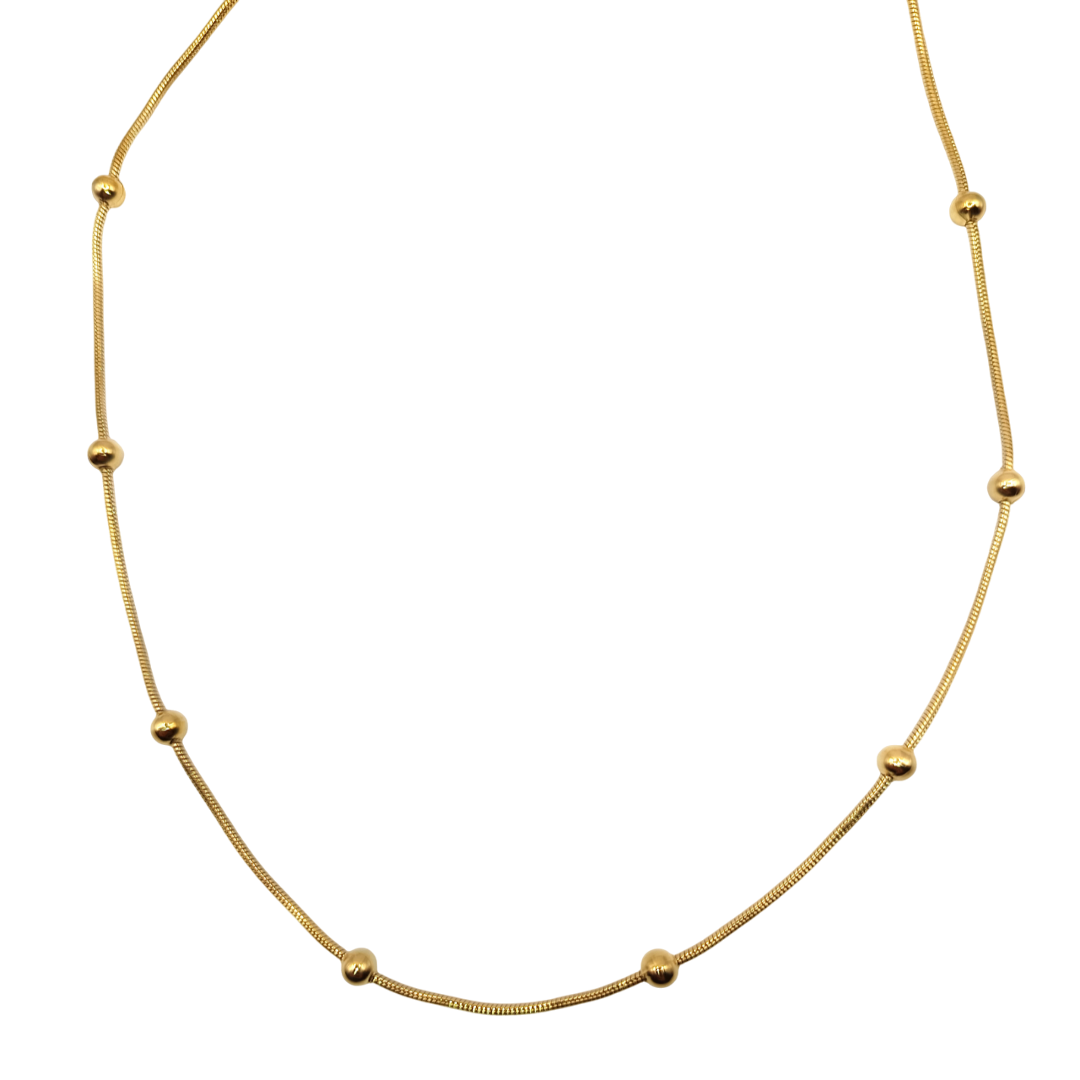 Collar Esferas Doradas