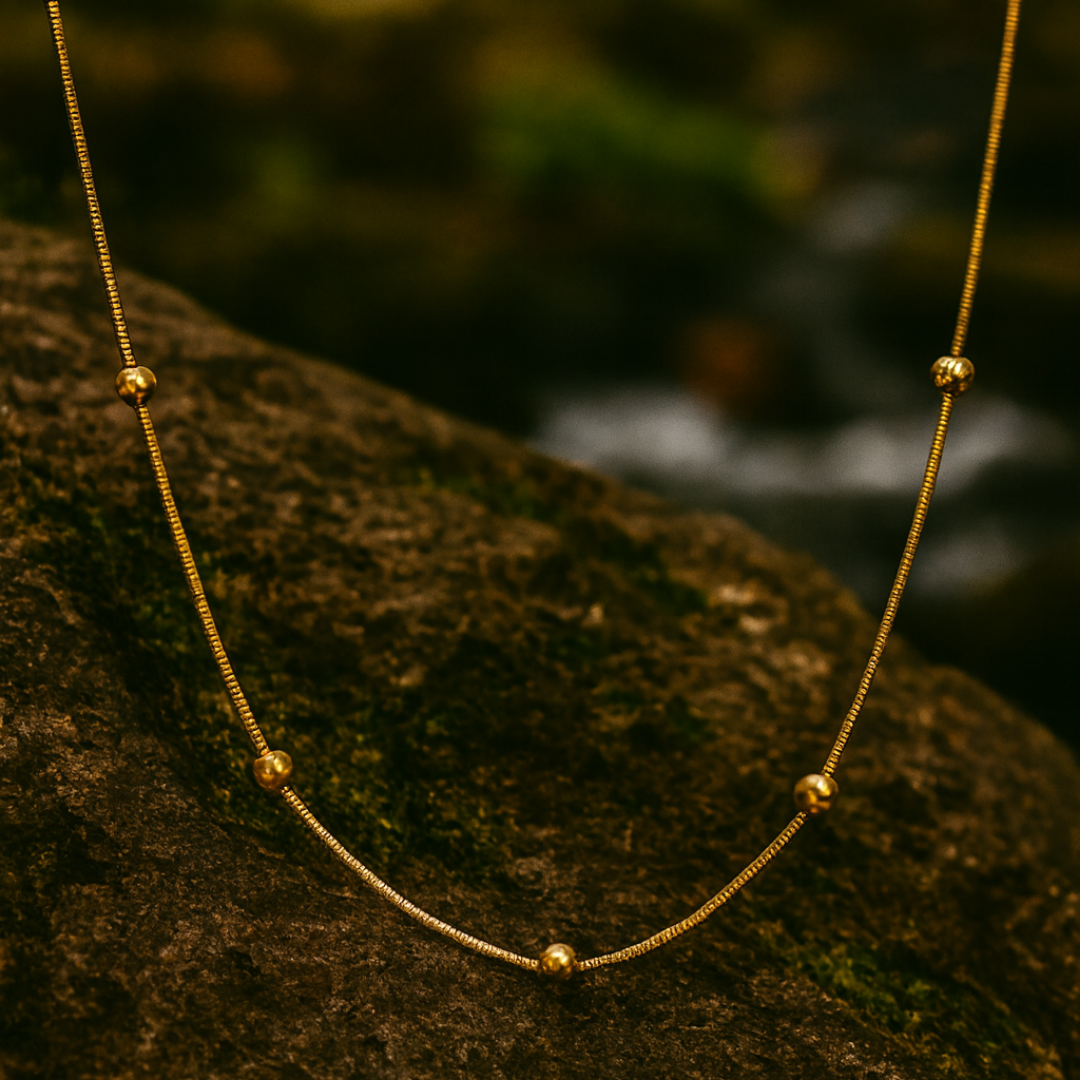 Collar Esferas Doradas