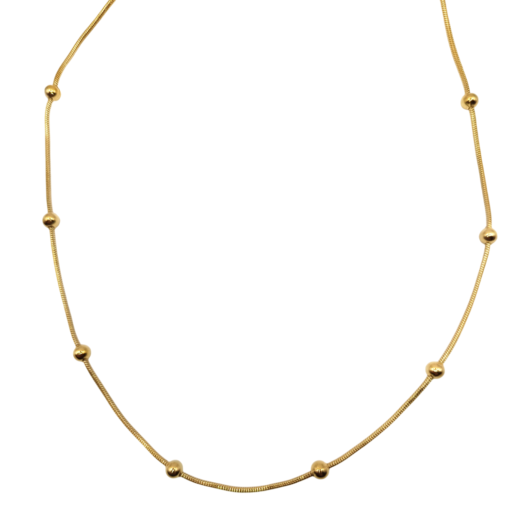 Collar Esferas Doradas