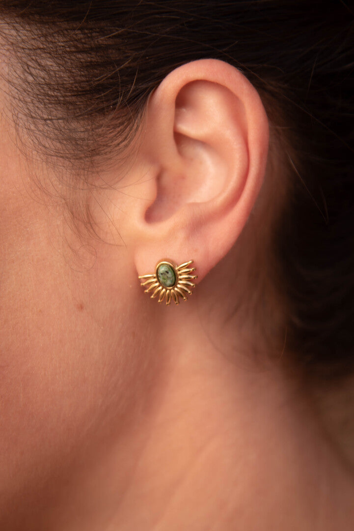 Pendientes Sol Interior Verdes