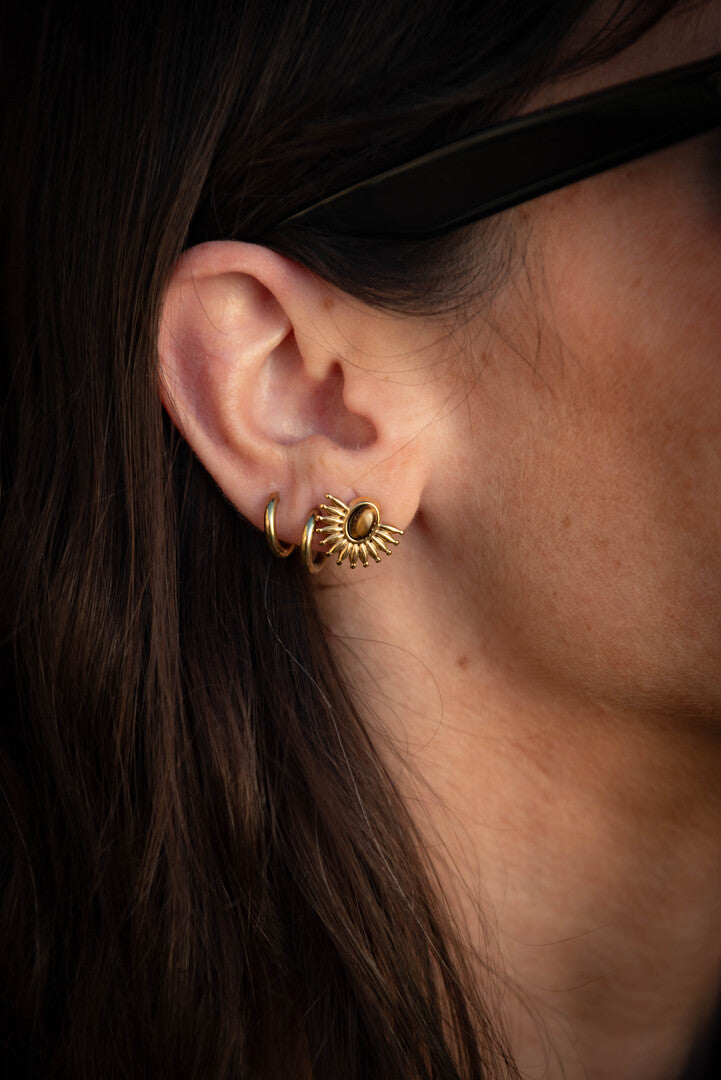 Pendientes Sol Interior Marrones