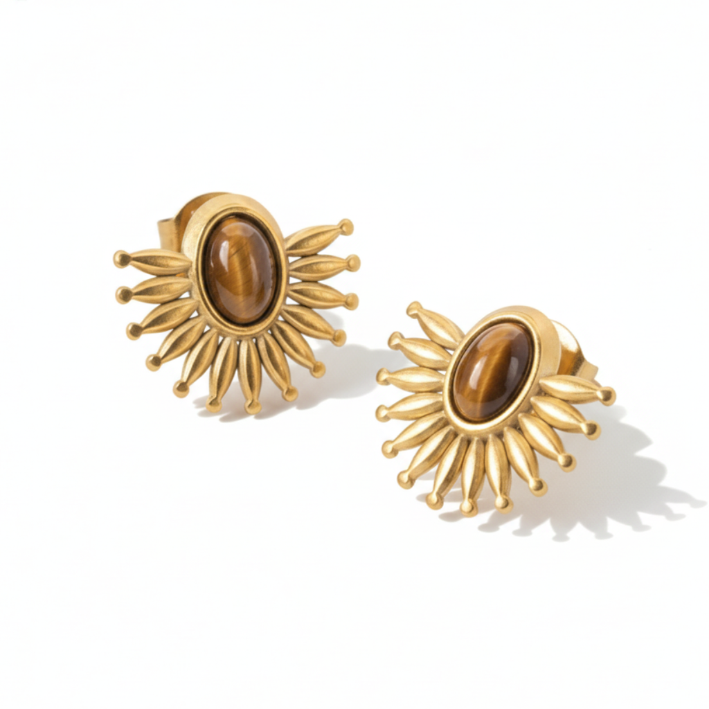 Pendientes Sol Interior Marrones