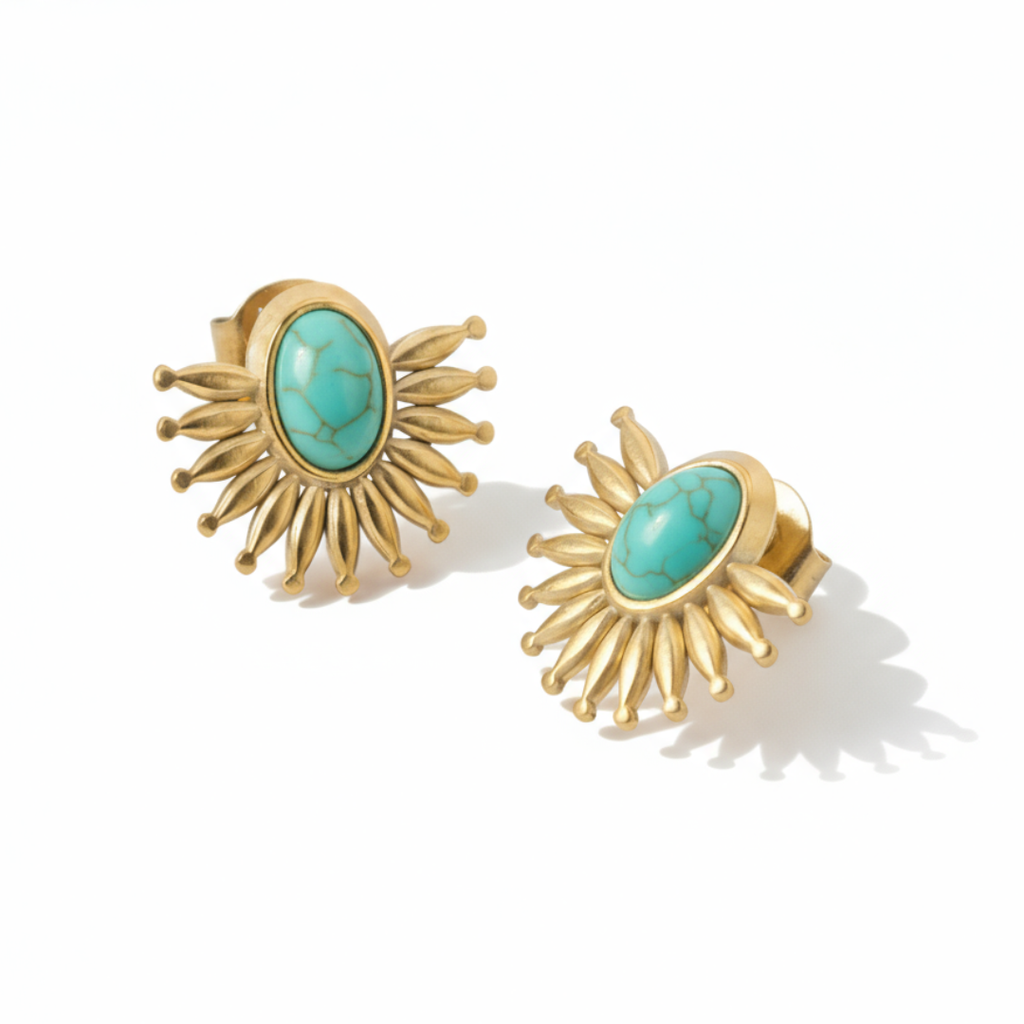 Pendientes Sol Interior Verdes