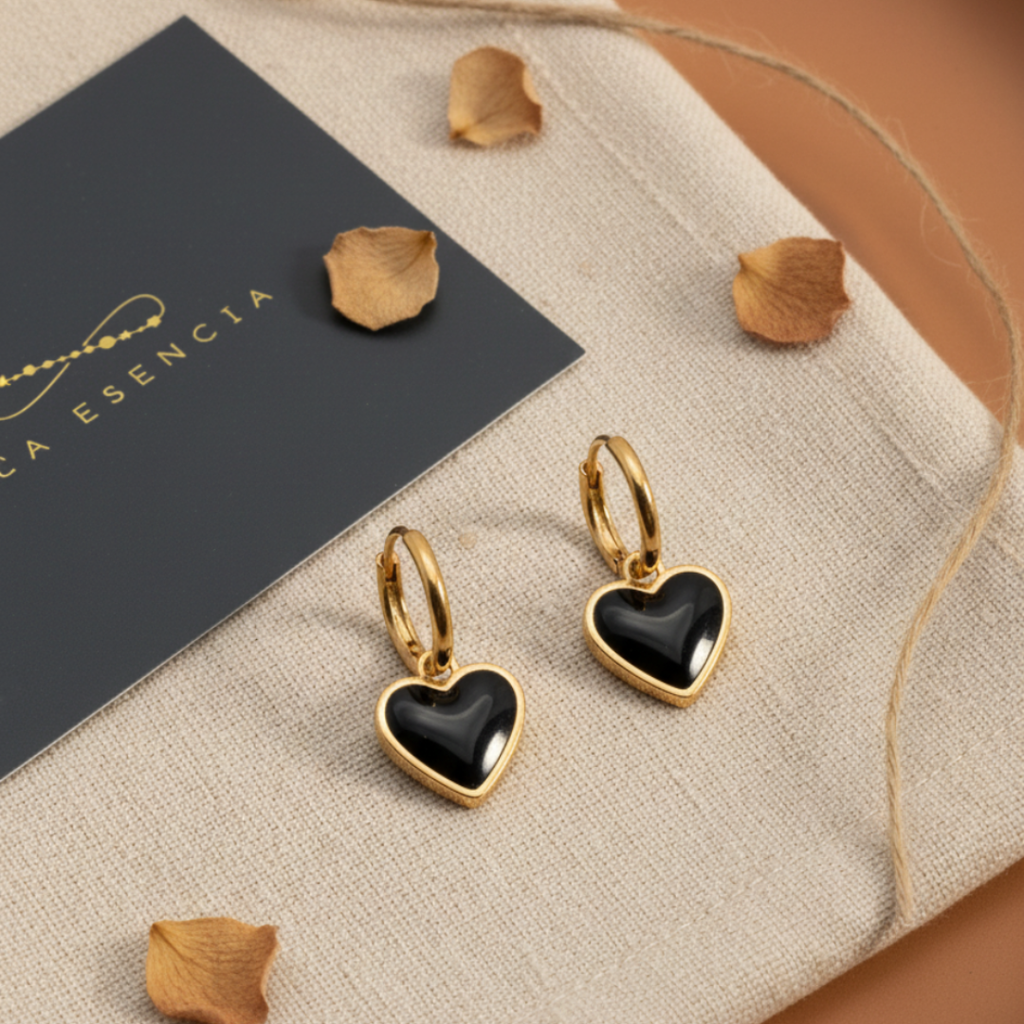 Aros Corazón Sombra