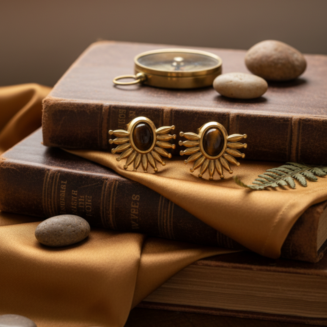 Pendientes Sol Interior Marrones