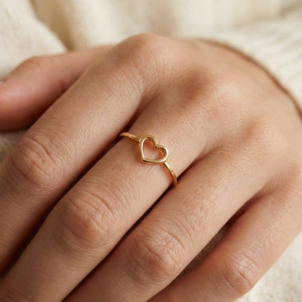 Anillo Corazón Dorado