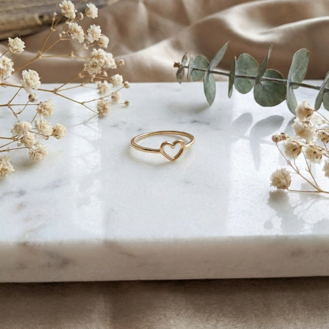 Anillo Corazón Dorado